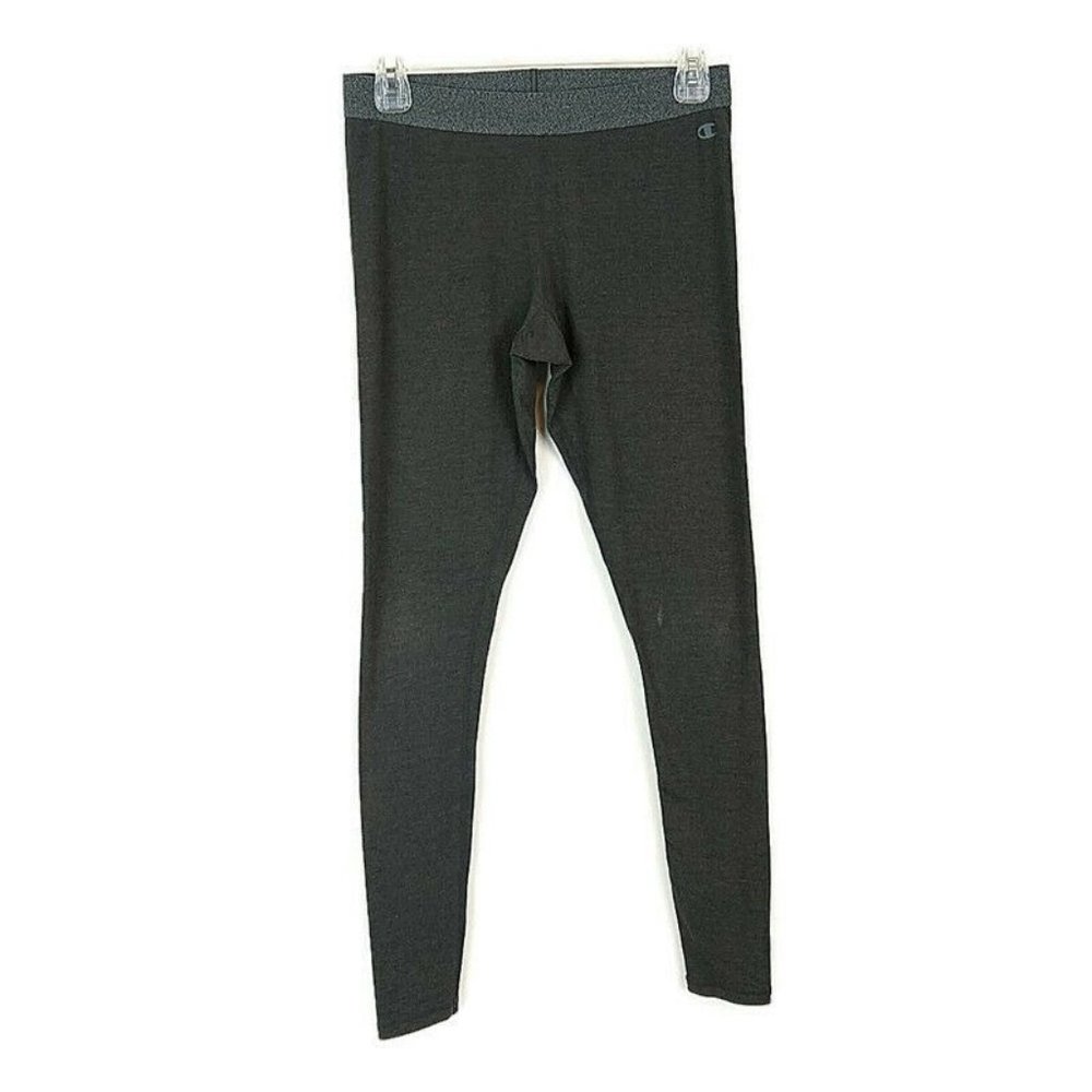 Champion Womens sz S Legging Black Gray Pull On Elastic Waist Activewear